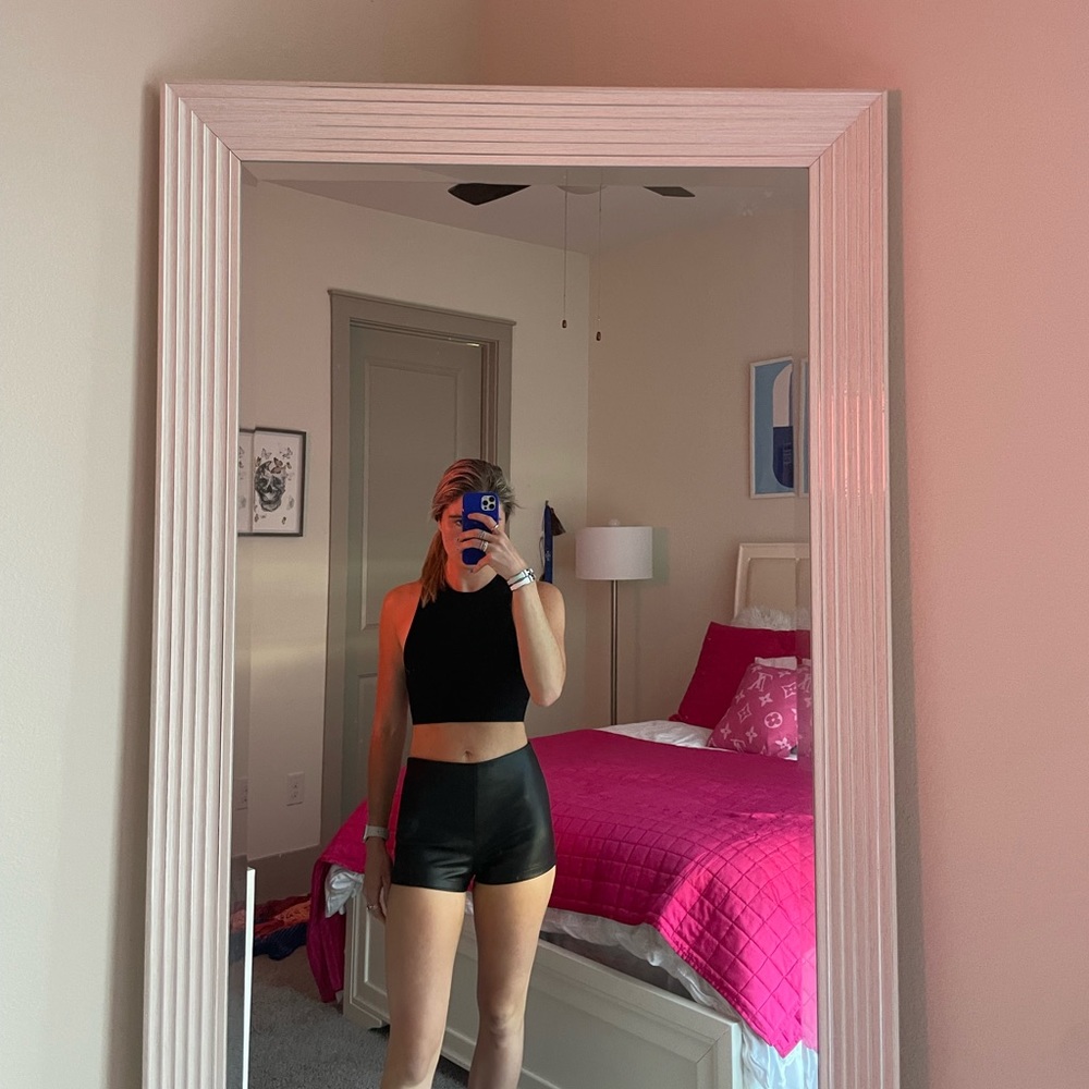 Forever 21 Leather Shorts in Black